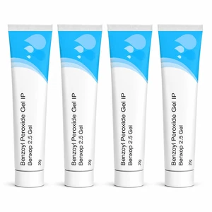 Benxop 2.5% Benzoyl Peroxide Gel (0.70 oz / 20g) (4 Pack) - Topical Skincare Gel for Oil-Prone and Congested Skin Benxop 2.5% Benzoyl Peroxide Gel (0.70 oz / 20g) (4 Pack) - Topical Skincare Gel for Oil-Prone and Congested Skin