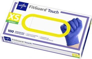 Medline Touch Nitrile Exam Gloves, 100 Count, X-Small, Powder Free, Disposable, Not Made with Natural Rubber Latex, Excellent Sense of Touch for Medical Tasks, Durable for Household Chores Medline Touch Nitrile Exam Gloves, 100 Count, X-Small, Powder Free, Disposable, Not Made with Natural Rubber Latex, Excellent Sense of Touch for Medical Tasks, Durable for Household Chores