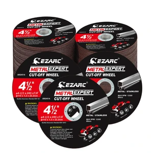Metal Cut Off Wheels, 4.5" x.045" x 7/8", 100-Pack Ultra-Thin Discs, Up to 2x Life, Clean Cuts, Angle Grinder Cut Off Wheel for Carbon Steel, Stainless Steel, Iron, Copper Metal Cut Off Wheels, 4.5" x.045" x 7/8", 100-Pack Ultra-Thin Discs, Up to 2x Life, Clean Cuts, Angle Grinder Cut Off Wheel for Carbon Steel, Stainless Steel, Iron, Copper