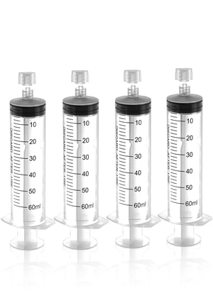 Luer Lock Syringe 60ml - Sterile Disposable Syringes 30 Pack Without Needles Individual Sealed Packaging Luer Lock Syringe 60ml - Sterile Disposable Syringes 30 Pack Without Needles Individual Sealed Packaging