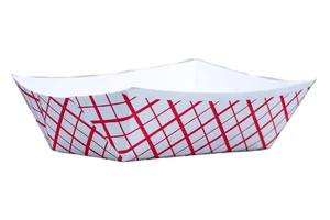 0413 #100 Southland Paperboard Food Tray, 1 lb Capacity, Red Check (Case of 1000) 0413 #100 Southland Paperboard Food Tray, 1 lb Capacity, Red Check (Case of 1000)