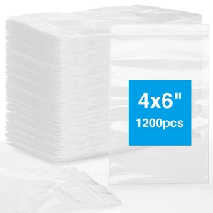 1200Pcs 4 x 6 Inch Plastic Zip Bags, Clear 2 Mil, Resealable Jewelry Bags for Small Business, Daily Vitamin, Candy, Jewelry Storage and Organizing 1200Pcs 4 x 6 Inch Plastic Zip Bags, Clear 2 Mil, Resealable Jewelry Bags for Small Business, Daily Vitamin, Candy, Jewelry Storage and Organizing