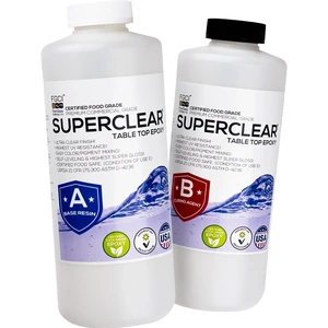Table Top Epoxy Resin 64 oz Kit, Crystal Clear 1:1 Coating Self-leveling coating for bar tops, countertops, tumblers & wood. Anti-yellowing, UV resistant, food-safe, Made in USA Table Top Epoxy Resin 64 oz Kit, Crystal Clear 1:1 Coating Self-leveling coating for bar tops, countertops, tumblers & wood. Anti-yellowing, UV resistant, food-safe, Made in USA