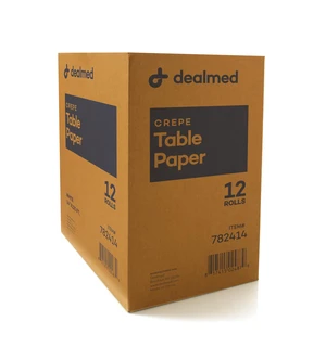 Table Paper Exam Cover - 14 in x 125 ft, Crepe, White, 12 Rolls Tear Resistant, Disposable Barrier Cover, Quiet Non Crinkly, For Clinics, Studios, Offices, Crafts Table Paper Exam Cover - 14 in x 125 ft, Crepe, White, 12 Rolls Tear Resistant, Disposable Barrier Cover, Quiet Non Crinkly, For Clinics, Studios, Offices, Crafts