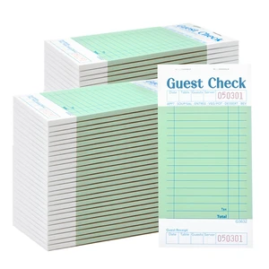 Budgenix 64 Pack Guest Checks Server Note Pads, 3200 Order Pads Green Guest Check Pads with Bottom Receipt, For Servers, Waitress, Cafes, Restaurant Business Budgenix 64 Pack Guest Checks Server Note Pads, 3200 Order Pads Green Guest Check Pads with Bottom Receipt, For Servers, Waitress, Cafes, Restaurant Business