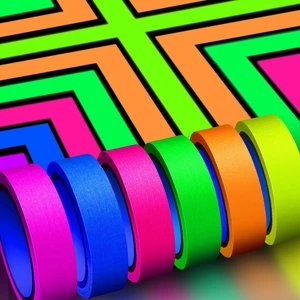 6 Colors Neon Gaffer Cloth Tape Fluorescent Rainbow Color UV Blacklight Tape Neon Duct ReflectiveTape for UV Party Theatres Staged Dark Areas(1 inch x 34.8 feet) 6 Colors Neon Gaffer Cloth Tape Fluorescent Rainbow Color UV Blacklight Tape Neon Duct ReflectiveTape for UV Party Theatres Staged Dark Areas(1 inch x 34.8 feet)