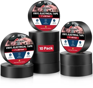 1" x 66Ft 10 Roll Vinyl Electrical Tape, UL CSA Listed PVC Electric Tape 7 Mil Thick Flame Retardant Strong Rubber Based Adhesive Tape Rated 600V for Electrical Automotive Application 1" x 66Ft 10 Roll Vinyl Electrical Tape, UL CSA Listed PVC Electric Tape 7 Mil Thick Flame Retardant Strong Rubber Based Adhesive Tape Rated 600V for Electrical Automotive Application