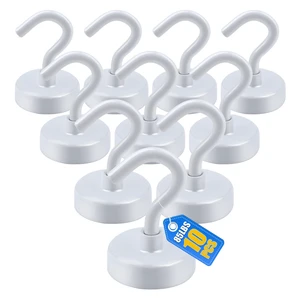 Magnetic Hooks,85 LB Heavy Duty Magnet with Hook 10 PCS Heavy Duty with Epoxy Coating for Refrigerator, Cruise, Grill, Kitchen,Home Magnetic Hooks,85 LB Heavy Duty Magnet with Hook 10 PCS Heavy Duty with Epoxy Coating for Refrigerator, Cruise, Grill, Kitchen,Home