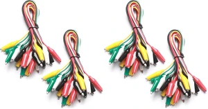 WG-026 10 Pieces and 5 Colors Test Lead Set & Alligator Clips,20.5 inches / 22 AWG Wire (4 Pack) WG-026 10 Pieces and 5 Colors Test Lead Set & Alligator Clips,20.5 inches / 22 AWG Wire (4 Pack)