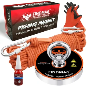 1000 LBS High Power Fishing Magnet, 3.54 Inch Magnet Fishing Kit Strong Neodymium Magnet for Salvage and Treasure Hunting, Premium Kit for Retrieving Metal Items in Lake, River, Beach 1000 LBS High Power Fishing Magnet, 3.54 Inch Magnet Fishing Kit Strong Neodymium Magnet for Salvage and Treasure Hunting, Premium Kit for Retrieving Metal Items in Lake, River, Beach