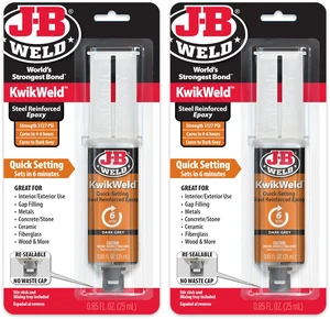 6 Minute Set Epoxy KwikWeld, High Strength, Waterproof, 2 Pack, Dark Grey, 50176-2 6 Minute Set Epoxy KwikWeld, High Strength, Waterproof, 2 Pack, Dark Grey, 50176-2