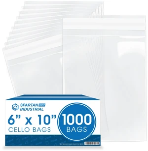 6" X 10" Self-Sealing Cellophane Bags (1000 Count) Clear Resealable Cello Bags for Cards, Photos, Cookies, Retail Packaging 6" X 10" Self-Sealing Cellophane Bags (1000 Count) Clear Resealable Cello Bags for Cards, Photos, Cookies, Retail Packaging