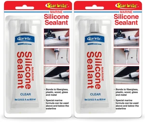 Marine Silicone Sealant - Waterproof, Durable, UV Resistant, for Fiberglass, Metal, Wood, Glass, Ceramic & More, (Pack of 2) Marine Silicone Sealant - Waterproof, Durable, UV Resistant, for Fiberglass, Metal, Wood, Glass, Ceramic & More, (Pack of 2)