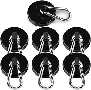 Magnetic Hooks,Black 7 Pack 110LBS Heavy Duty Magnet Hooks Neodymium Strong Swivel Carabiner Magnet Hooks with Swivel Carabiner,Great for Your Refrigerator and Magnetic Surfaces Magnetic Hooks,Black 7 Pack 110LBS Heavy Duty Magnet Hooks Neodymium Strong Swivel Carabiner Magnet Hooks with Swivel Carabiner,Great for Your Refrigerator and Magnetic Surfaces