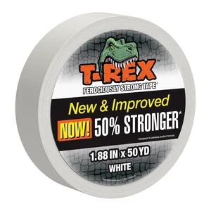 Tape Heavy Duty Duct Tape with UV Resistant & Waterproof Backing for Ferociously Strong Repairs, 1.88" x 50 yd, White, 1 Roll Tape Heavy Duty Duct Tape with UV Resistant & Waterproof Backing for Ferociously Strong Repairs, 1.88" x 50 yd, White, 1 Roll