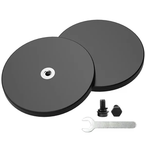 2 Pieces Strong Rubber Coated Mounting Magnets 120 LB Anti-Scratch, Over 120 LB Adhesive Power, with M6 Thread Hole and Bolts 2 Pieces Strong Rubber Coated Mounting Magnets 120 LB Anti-Scratch, Over 120 LB Adhesive Power, with M6 Thread Hole and Bolts