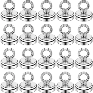 Magnetic Hooks with Countersunk Hole Eyebolt 60LBS 20Pack Heavy Duty Magnet, Rare Earth Neodymium Magnets,for Workplace, Home, Kitchen, Office and Garage Magnetic Hooks with Countersunk Hole Eyebolt 60LBS 20Pack Heavy Duty Magnet, Rare Earth Neodymium Magnets,for Workplace, Home, Kitchen, Office and Garage