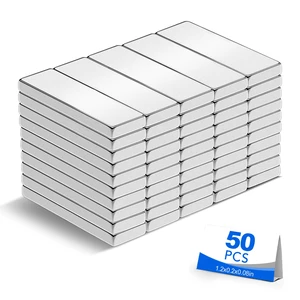 50 Pack Strong Neodymium Bar Magnets, 30 x 5 x 2 mm Rare Earth Neodymium Magnets with Double-Sided Adhesive Perfect for Fridge, Garage, Kitchen, Craft, Office 50 Pack Strong Neodymium Bar Magnets, 30 x 5 x 2 mm Rare Earth Neodymium Magnets with Double-Sided Adhesive Perfect for Fridge, Garage, Kitchen, Craft, Office