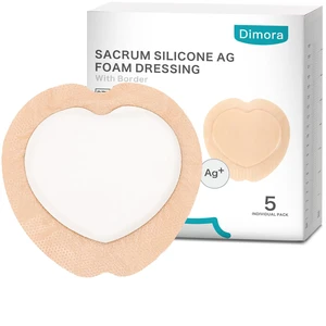 Ag Silver Sacrum Foam Dressing Adhesive Border 7"x7" Bandages 5 Pack Silver Ag Silicone Foam Dressing Pressure Sore Post Surgical Wound Care Waterproof Sacral Pads Absorbent Breathable Bed Sore Ag Silver Sacrum Foam Dressing Adhesive Border 7"x7" Bandages 5 Pack Silver Ag Silicone Foam Dressing Pressure Sore Post Surgical Wound Care Waterproof Sacral Pads Absorbent Breathable Bed Sore