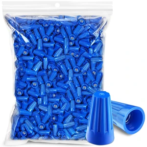 1000 Pcs Blue Wire Connectors Nuts, Electrical Wire Caps Insulated 22-14 AWG, Twist-On Nuts Screw Wires Cap Small, for Home Electric Wiring, DIY Repairs & Commercial Use, Assortment Available 1000 Pcs Blue Wire Connectors Nuts, Electrical Wire Caps Insulated 22-14 AWG, Twist-On Nuts Screw Wires Cap Small, for Home Electric Wiring, DIY Repairs & Commercial Use, Assortment Available