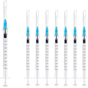 Luer lock 1ml Syringe with 23G 1inch/25mm Lab Supplies for Scientific Research, Industrial Dispensing or Liquid Measuring, 50Pack Luer lock 1ml Syringe with 23G 1inch/25mm Lab Supplies for Scientific Research, Industrial Dispensing or Liquid Measuring, 50Pack