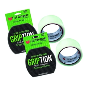 2" x10' 2Pk Grip Tape Roll, Non-Abrasive, Waterproof, Glow Gription's patented non-rubber material is perfect for bathtubs, stairs, ramps, walkways, floors & larger household items 2" x10' 2Pk Grip Tape Roll, Non-Abrasive, Waterproof, Glow Gription's patented non-rubber material is perfect for bathtubs, stairs, ramps, walkways, floors & larger household items