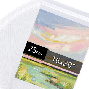 25 Pack Acid Free Crystal Sealed Clear Bags for 16x20 Art Prints, Photos 1.496mil (Single Side), 16 1/2 Inches by 20 1/2 Inches 25 Pack Acid Free Crystal Sealed Clear Bags for 16x20 Art Prints, Photos 1.496mil (Single Side), 16 1/2 Inches by 20 1/2 Inches