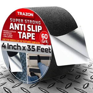 Grip Tape - Heavy Duty Anti Slip Tape with Aggresive Adhesion for Irregular or Textured Surfaces Outdoor/Indoor Waterproof 4Inch x 35Ft Safety Non Skid Roll Grip Tape - Heavy Duty Anti Slip Tape with Aggresive Adhesion for Irregular or Textured Surfaces Outdoor/Indoor Waterproof 4Inch x 35Ft Safety Non Skid Roll