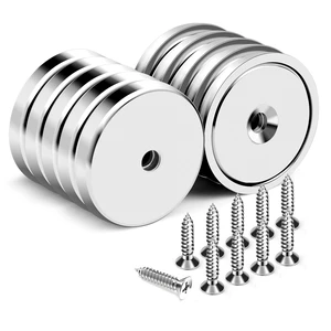 Magnets with Countersunk Hole,1.26 Inch 110LBS 10 Pack Heavy Duty Magnet Rare Earth Neodymium Strong Round Base Cup and Stainless Screws for Refrigerator,Office,Craft Magnets with Countersunk Hole,1.26 Inch 110LBS 10 Pack Heavy Duty Magnet Rare Earth Neodymium Strong Round Base Cup and Stainless Screws for Refrigerator,Office,Craft