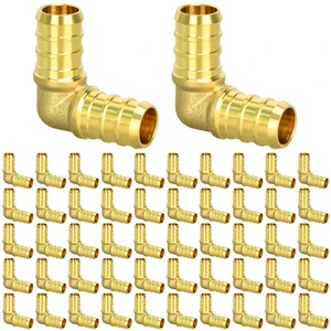 50 Pack 1/2" PEX Fittings, Brass Elbow Fittings for PEX Tubing Pipe 50 Pack 1/2" PEX Fittings, Brass Elbow Fittings for PEX Tubing Pipe