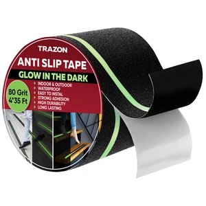 Grip Tape Glow in Dark Stripe - Heavy Duty Anti Slip Tape for Stairs Outdoor/Indoor Waterproof 4 Inch x 35 Feet Non Skid Roll Stair Steps Traction Tread Staircases Grips Adhesive Nonslip Slip Strips Grip Tape Glow in Dark Stripe - Heavy Duty Anti Slip Tape for Stairs Outdoor/Indoor Waterproof 4 Inch x 35 Feet Non Skid Roll Stair Steps Traction Tread Staircases Grips Adhesive Nonslip Slip Strips
