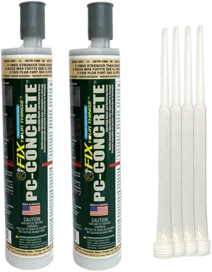 Concrete Two-Part Epoxy Adhesive Paste for Anchoring and Crack Repair, 8.6 oz Cartridge, Gray (2-Pack) Concrete Two-Part Epoxy Adhesive Paste for Anchoring and Crack Repair, 8.6 oz Cartridge, Gray (2-Pack)