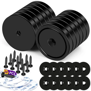 Strong Rare Earth Neodymium Magnets with Screws, 150Lbs, 12 Pack Heavy Duty Disc Cup Magnets with Countersunk Hole and Adhesive Backing for Kitchen, Tool Room, and Wall Hanging Strong Rare Earth Neodymium Magnets with Screws, 150Lbs, 12 Pack Heavy Duty Disc Cup Magnets with Countersunk Hole and Adhesive Backing for Kitchen, Tool Room, and Wall Hanging