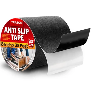 Grip Tape - Heavy Duty Anti Slip Tape for Stairs Outdoor/Indoor Waterproof 8Inch x 35Ft Safety Non Skid Roll for Stair Steps Ramp Traction Tread Staircases Grips Adhesive Non Slip Strips Walk Black Grip Tape - Heavy Duty Anti Slip Tape for Stairs Outdoor/Indoor Waterproof 8Inch x 35Ft Safety Non Skid Roll for Stair Steps Ramp Traction Tread Staircases Grips Adhesive Non Slip Strips Walk Black