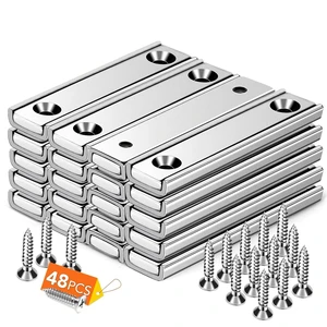 Magnets Strips,45LBS 24 Packs Countersunk Hole Magnet with Screws Silver Heavy Duty Magnetic Plate with Rare Earth Neodymium for Cabinet Bar Flat Wall Door in Classroom Bedroom and Office Magnets Strips,45LBS 24 Packs Countersunk Hole Magnet with Screws Silver Heavy Duty Magnetic Plate with Rare Earth Neodymium for Cabinet Bar Flat Wall Door in Classroom Bedroom and Office