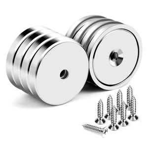 Magnets with Countersunk Hole,1.26 Inch 110LBS 8 Pack Heavy Duty Magnet Rare Earth Neodymium Strong Round Base Cup and Stainless Screws for Refrigerator,Office,Craft Magnets with Countersunk Hole,1.26 Inch 110LBS 8 Pack Heavy Duty Magnet Rare Earth Neodymium Strong Round Base Cup and Stainless Screws for Refrigerator,Office,Craft