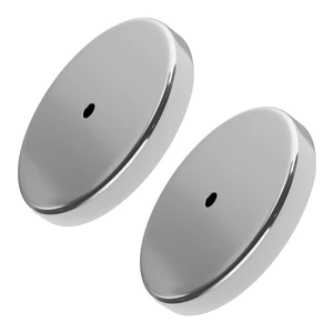 Ceramic Round Base Magnet Fastener Pack - Heavy-Duty Strong Magnets - 95 lb Pull Each - Nickel-Plated - 3.20'' Diameter - 0.270'' Hole - 0.445'' Thick - 2-Pack Ceramic Round Base Magnet Fastener Pack - Heavy-Duty Strong Magnets - 95 lb Pull Each - Nickel-Plated - 3.20'' Diameter - 0.270'' Hole - 0.445'' Thick - 2-Pack