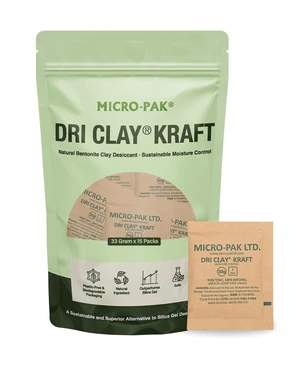 Micro-Pak Kraft, Moisture Absorption Desiccant Packs, 33gx15pcs Silica Gel Packets Alternative, Food Safe Bentonite Clay, Desiccant Packs for Storage, Moisture Absorbers for Closet Micro-Pak Kraft, Moisture Absorption Desiccant Packs, 33gx15pcs Silica Gel Packets Alternative, Food Safe Bentonite Clay, Desiccant Packs for Storage, Moisture Absorbers for Closet