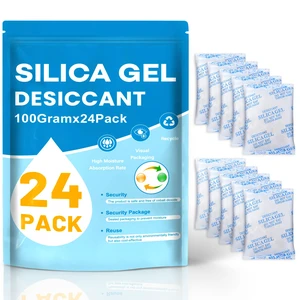 100 Gram 24 Pcs Color-Indicating Silica Gel Packets Premium Food Grade Desiccant, Desiccant Packets for Storage, Premium Desiccant Packs for Food, Electronics, Closet 100 Gram 24 Pcs Color-Indicating Silica Gel Packets Premium Food Grade Desiccant, Desiccant Packets for Storage, Premium Desiccant Packs for Food, Electronics, Closet