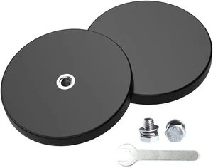 2 Pieces Strong Rubber Coated Mounting Magnets 65 LB Anti-Scratch & Anti Corrosion Over 65 LB Adhesive Power, 1/4"-20 Stainless Steel Thread Hole with Bolts for PTZ, Camera 2 Pieces Strong Rubber Coated Mounting Magnets 65 LB Anti-Scratch & Anti Corrosion Over 65 LB Adhesive Power, 1/4"-20 Stainless Steel Thread Hole with Bolts for PTZ, Camera