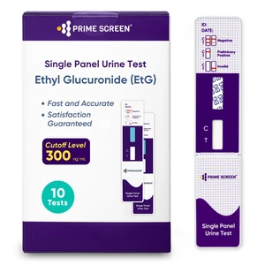 Alcohol ETG Urine Test 10 Pack - at Home Rapid Testing Dip Card Kit - 80 Hour Low Cut-Off 300 ng/mL - WETG-114 Alcohol ETG Urine Test 10 Pack - at Home Rapid Testing Dip Card Kit - 80 Hour Low Cut-Off 300 ng/mL - WETG-114
