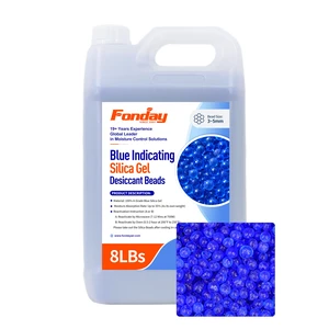 8LBS Premium Moisture Indicating Silica Gel Desiccant Beads (Blue) Rechargeable, Industry Standard Bead Size 3 to 5mm 8LBS Premium Moisture Indicating Silica Gel Desiccant Beads (Blue) Rechargeable, Industry Standard Bead Size 3 to 5mm