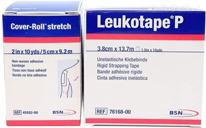 Leukotape P 1.5-Inch x 15-Yds & Cover-roll Stretch 2-Inch x 10-Yds Combo Pack (One Roll Each) Leukotape P 1.5-Inch x 15-Yds & Cover-roll Stretch 2-Inch x 10-Yds Combo Pack (One Roll Each)