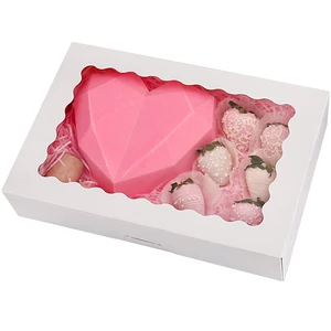 50-Pack Bakery Boxes with Window, 12" x 8" x 2.5", Cookie Boxes, Auto-Popup Treat Boxes for Pies, Muffins, Donuts and Pastries (White) 50-Pack Bakery Boxes with Window, 12" x 8" x 2.5", Cookie Boxes, Auto-Popup Treat Boxes for Pies, Muffins, Donuts and Pastries (White)