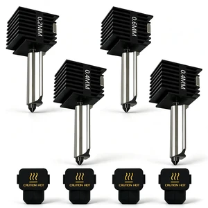 4Pack 0.2/0.4/0.6mm A1 Mini Hotend Kit for Bambu Lab A1/A2L Nozzle Detachable Hardened Steel Nozzles, Anti-Clogging, 350°C High-Temp Quick Swap, Precision Stable Extrusion for 3D Printer Parts 4Pack 0.2/0.4/0.6mm A1 Mini Hotend Kit for Bambu Lab A1/A2L Nozzle Detachable Hardened Steel Nozzles, Anti-Clogging, 350°C High-Temp Quick Swap, Precision Stable Extrusion for 3D Printer Parts