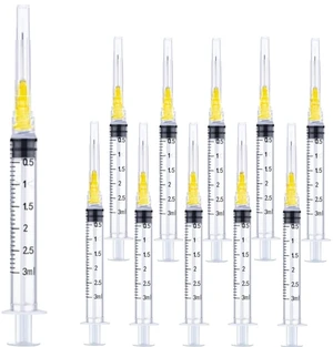 Luer lock 3ml 20Ga 1 Inch(25mm), 50 Pack Sterile Lab Utensils for Scientific Research, Industrial Dispensing or Liquid Measuring Luer lock 3ml 20Ga 1 Inch(25mm), 50 Pack Sterile Lab Utensils for Scientific Research, Industrial Dispensing or Liquid Measuring