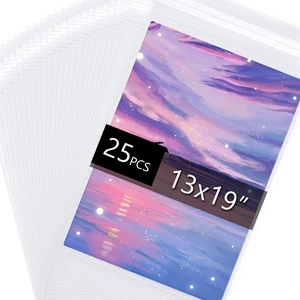 25 Pack Acid Free Crystal Sealed Clear Bags for 13x19 Art Prints, Photos 1.496mil (Single Side), 13 2/5 Inches by 19 1/2 Inches 25 Pack Acid Free Crystal Sealed Clear Bags for 13x19 Art Prints, Photos 1.496mil (Single Side), 13 2/5 Inches by 19 1/2 Inches