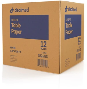Headrest Paper Cover - 8.5 in x 125 ft, Crepe, White, 12 Rolls Crepe Finish, Tear Resistant, Headrest Covering, Small Table Coverage, Salon, Chiropractic And Massage Use Headrest Paper Cover - 8.5 in x 125 ft, Crepe, White, 12 Rolls Crepe Finish, Tear Resistant, Headrest Covering, Small Table Coverage, Salon, Chiropractic And Massage Use