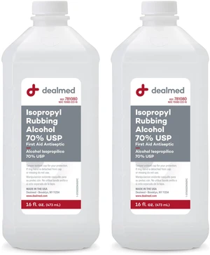 Isopropyl Rubbing Alcohol - 70% USP, 16 oz (2 Pack) Isopropyl Rubbing Alcohol - 70% USP, 16 oz (2 Pack)
