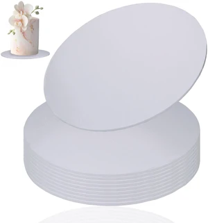 14 inch Round Cake Drum Boards, 1/4 Inch Thick White Corrugated Cardboard Cake Base Grease-Resistant Cake Boards for Multi-Layer Cakes, Weddings & Parties 10 Pack 14 inch Round Cake Drum Boards, 1/4 Inch Thick White Corrugated Cardboard Cake Base Grease-Resistant Cake Boards for Multi-Layer Cakes, Weddings & Parties 10 Pack